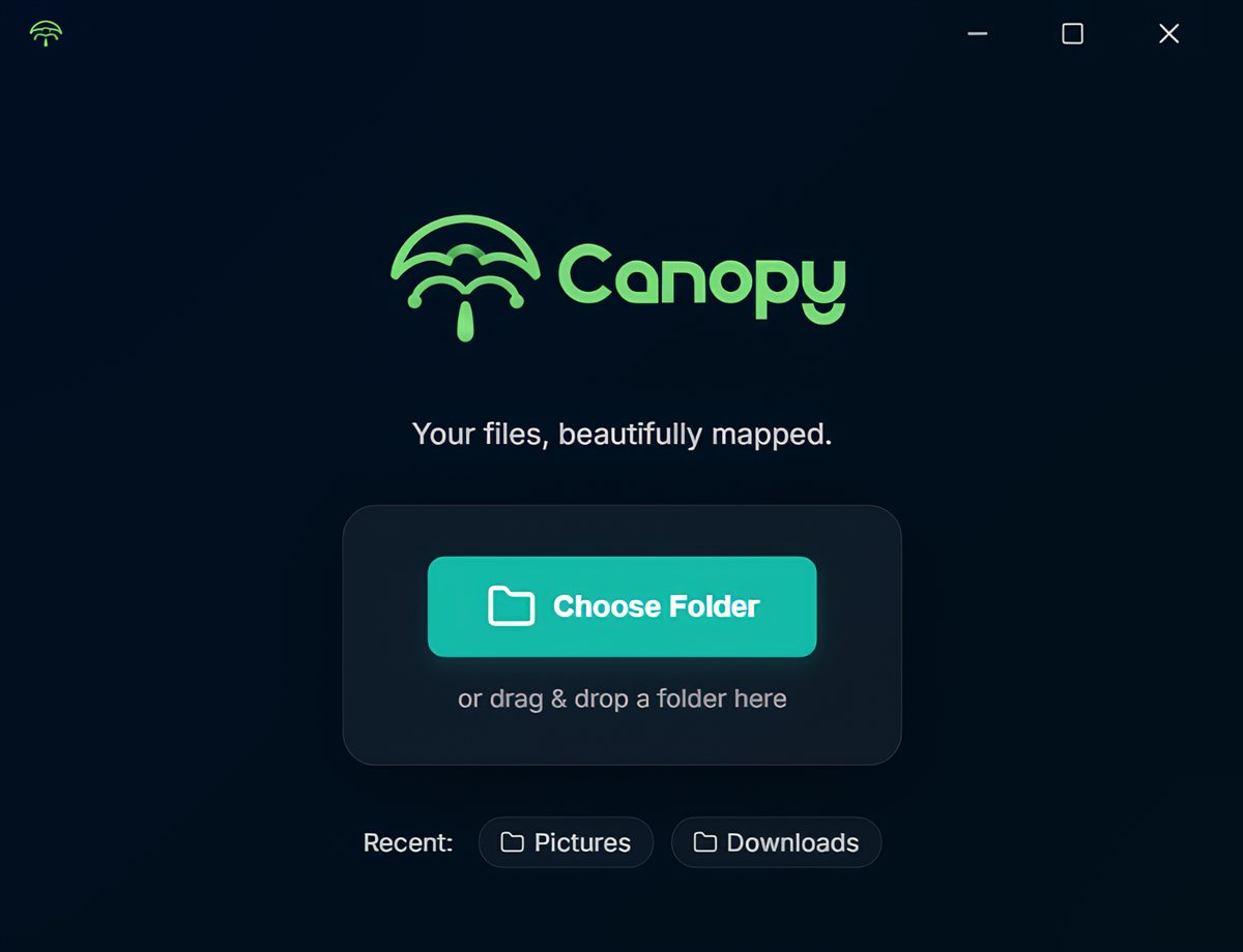 Canopy launch screen dialog