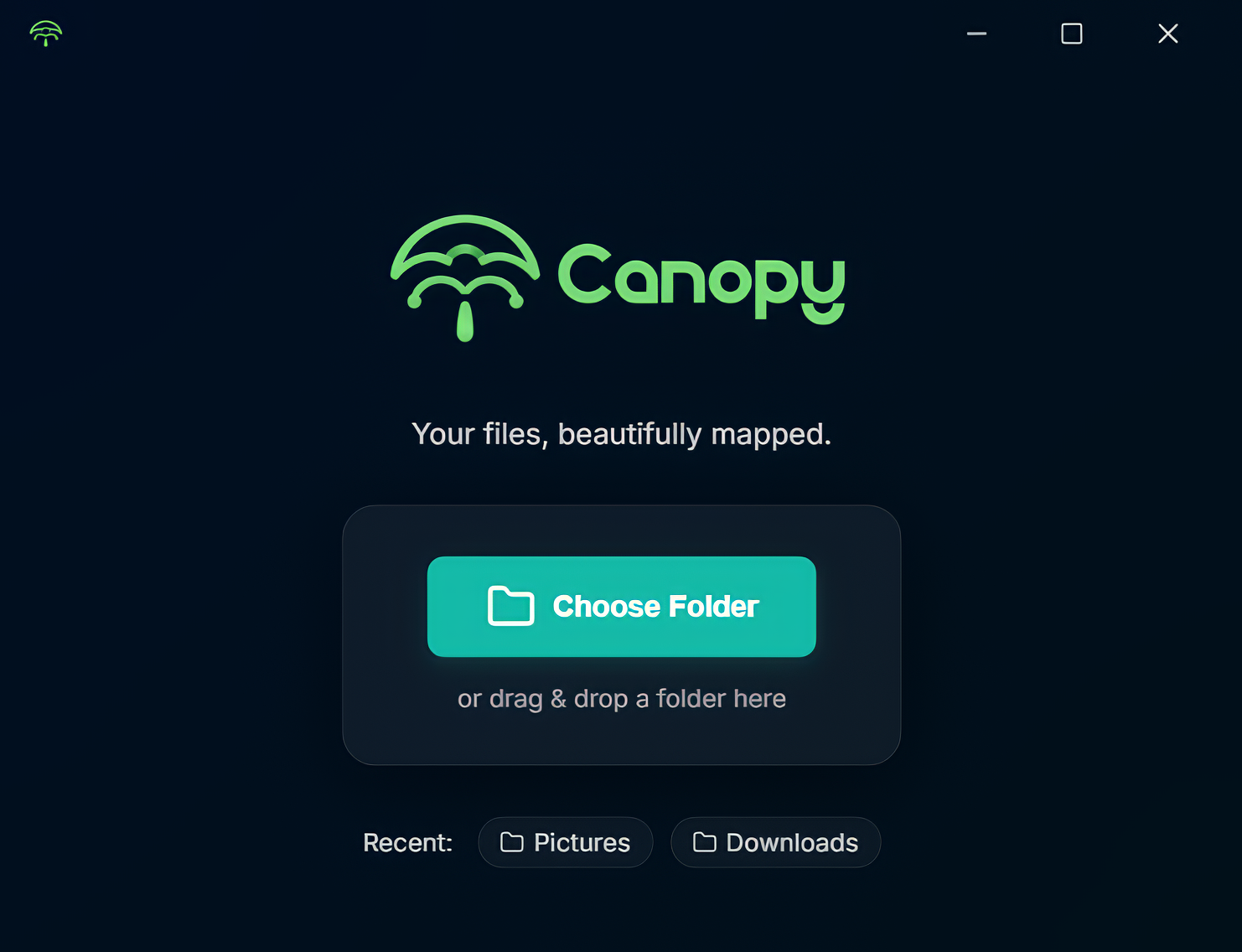 Canopy launch screen